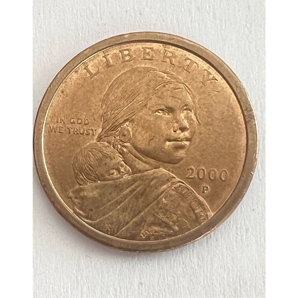 2000 P SACAGAWEA ONE DOLLAR US LIBERTY GOLD COLOR COIN Rare